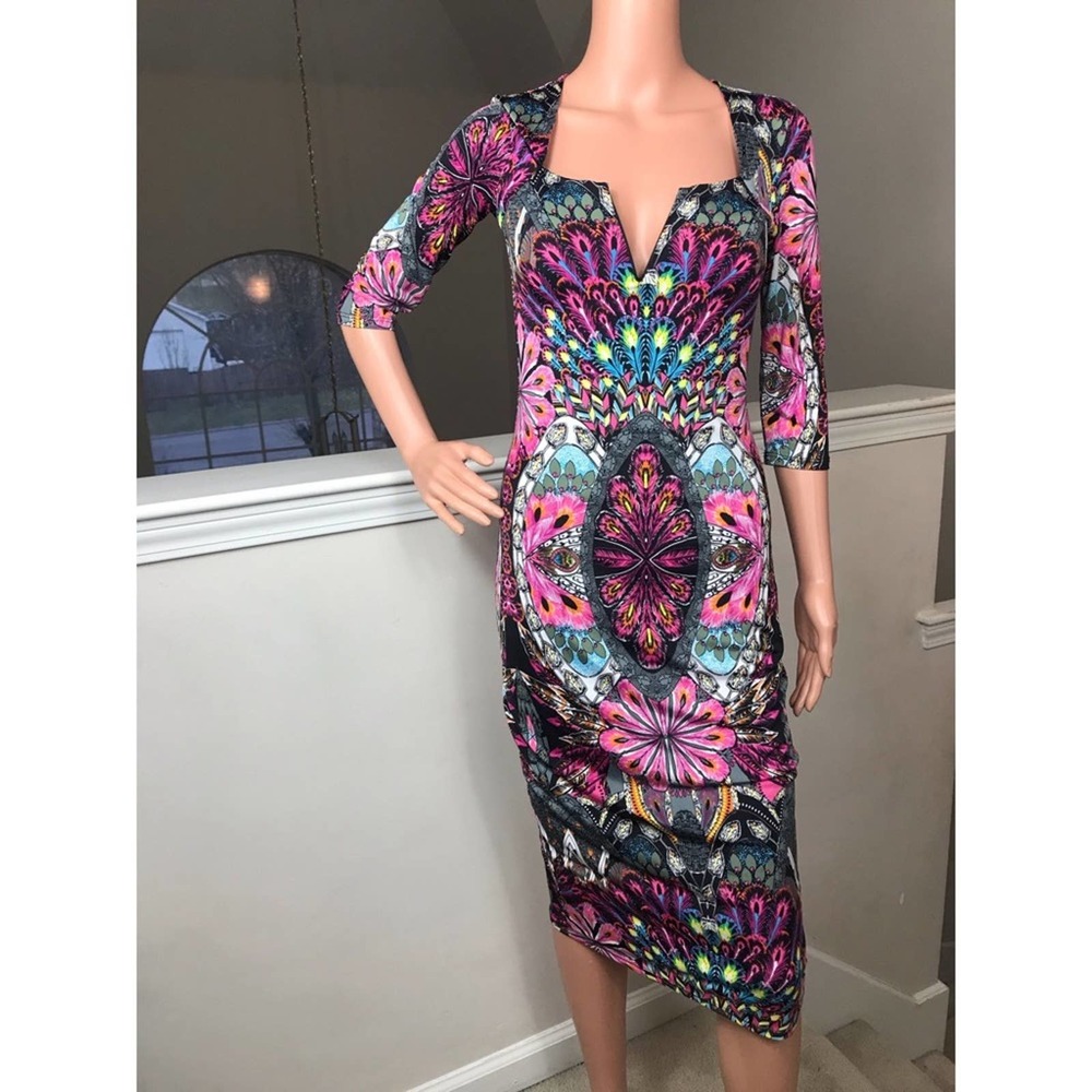 Palacio. Multi colored fitted dress 0036